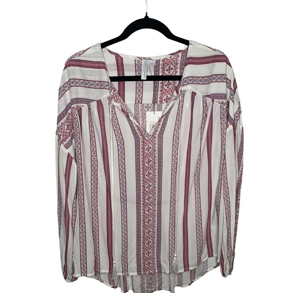 NWT Katherine Barclay Long Sleeve Boho Flowy Top Size Small - Picture 4 of 11